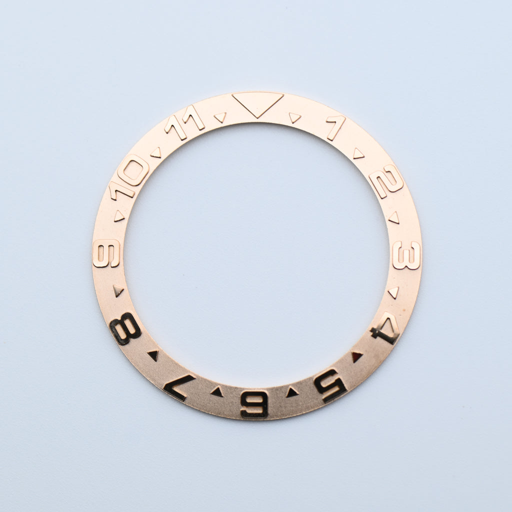 BZI001RGST 38mm Dual Time Rose Gold YM Style Sloped Steel Insert