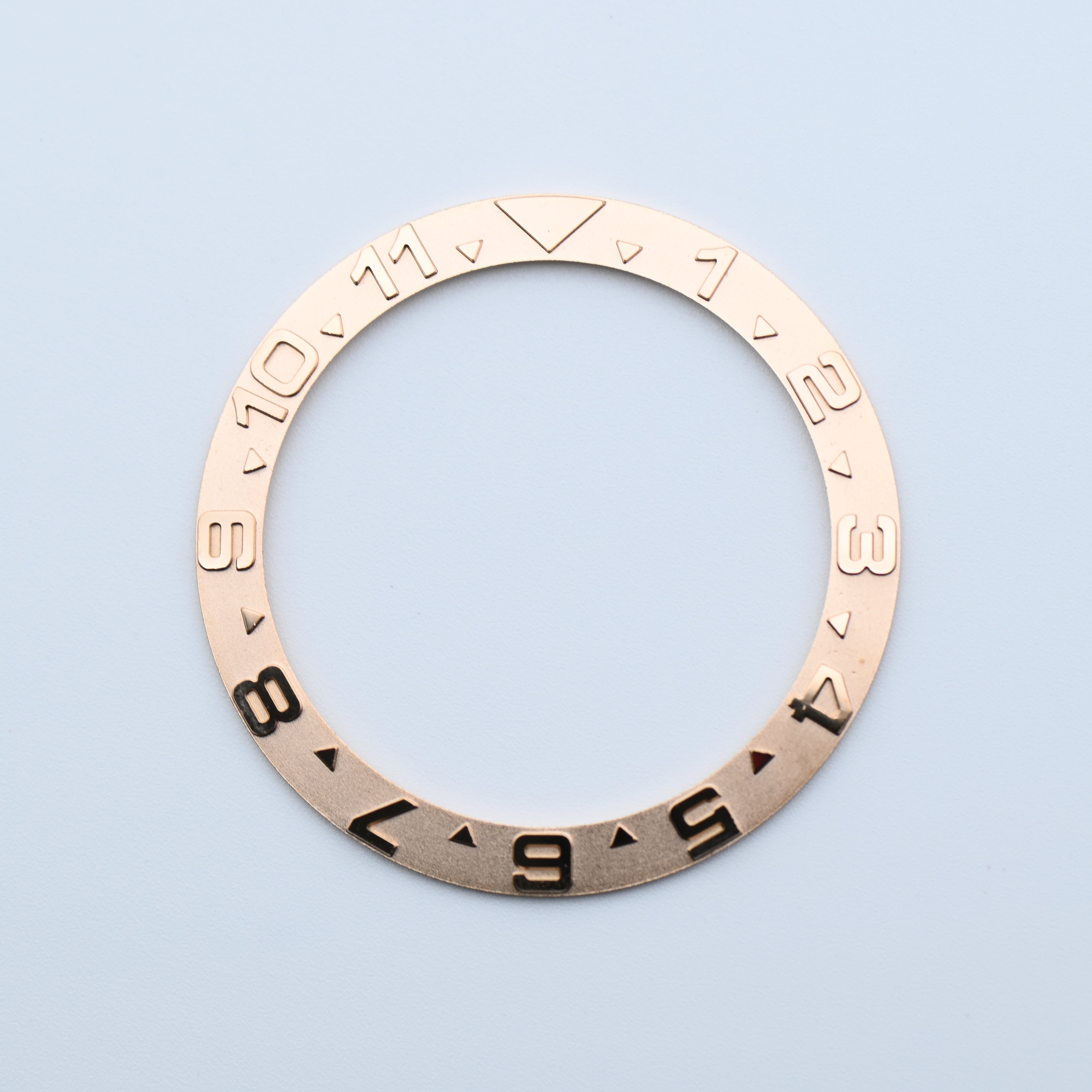 BZI001RGST 38mm Dual Time Rose Gold YM Style Sloped Steel Insert