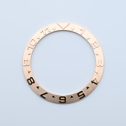BZI001RGST 38mm Dual Time Rose Gold YM Style Sloped Steel Insert
