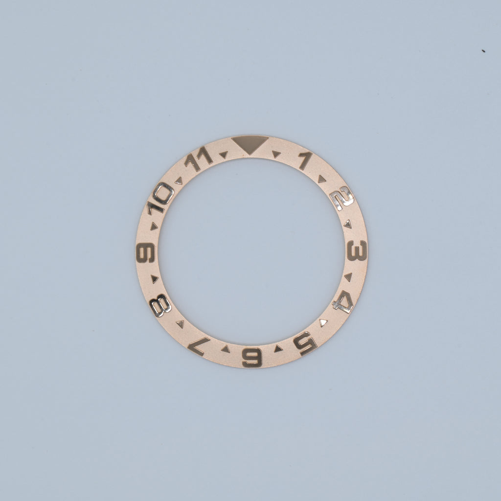 BZI001RGST 38mm Dual Time Rose Gold YM Style Sloped Steel Insert