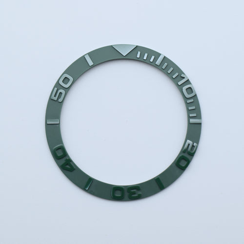 BZI002GR 38mm Green Yachtmaster Style Sloped Ceramic Insert