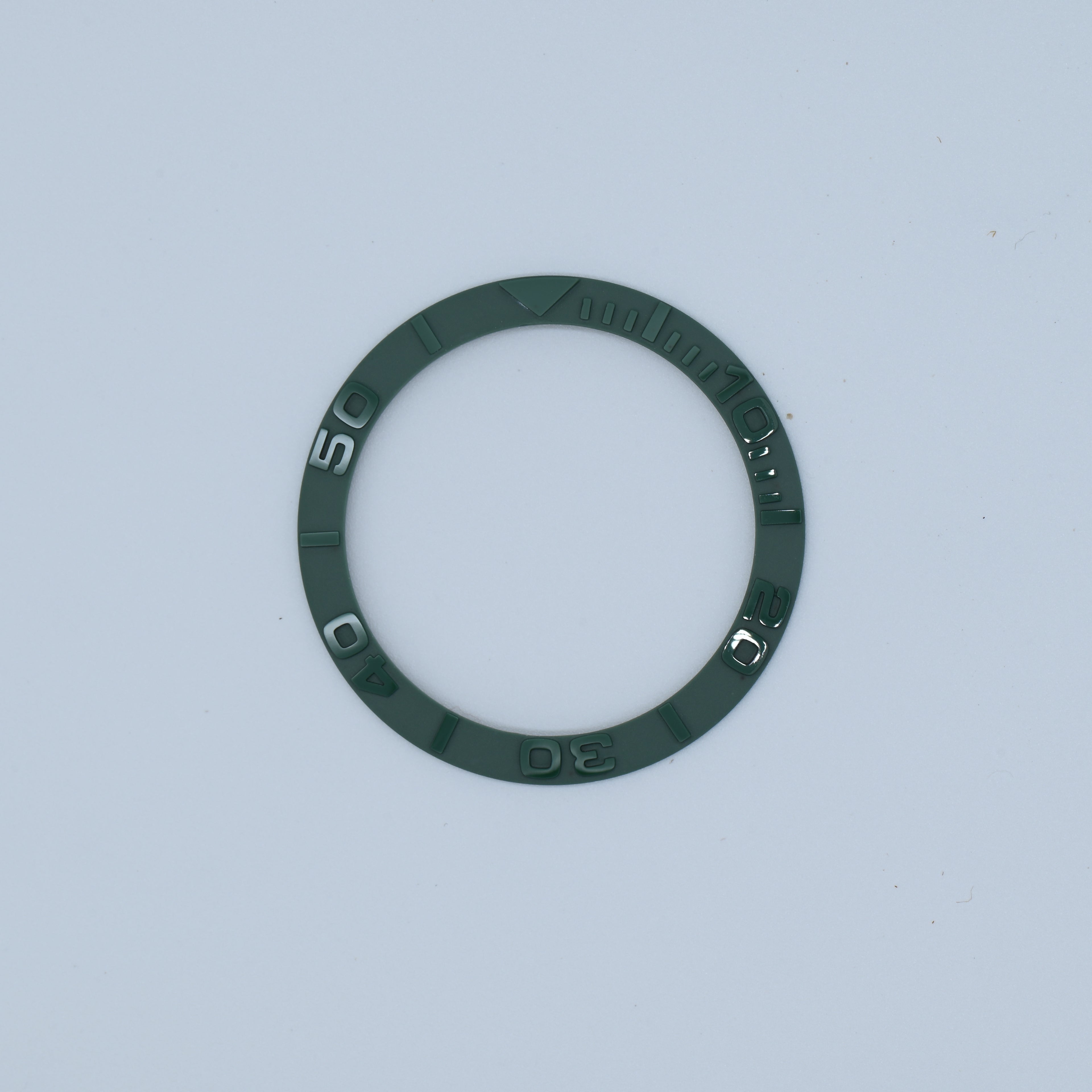 BZI002GR 38mm Green Yachtmaster Style Sloped Ceramic Insert