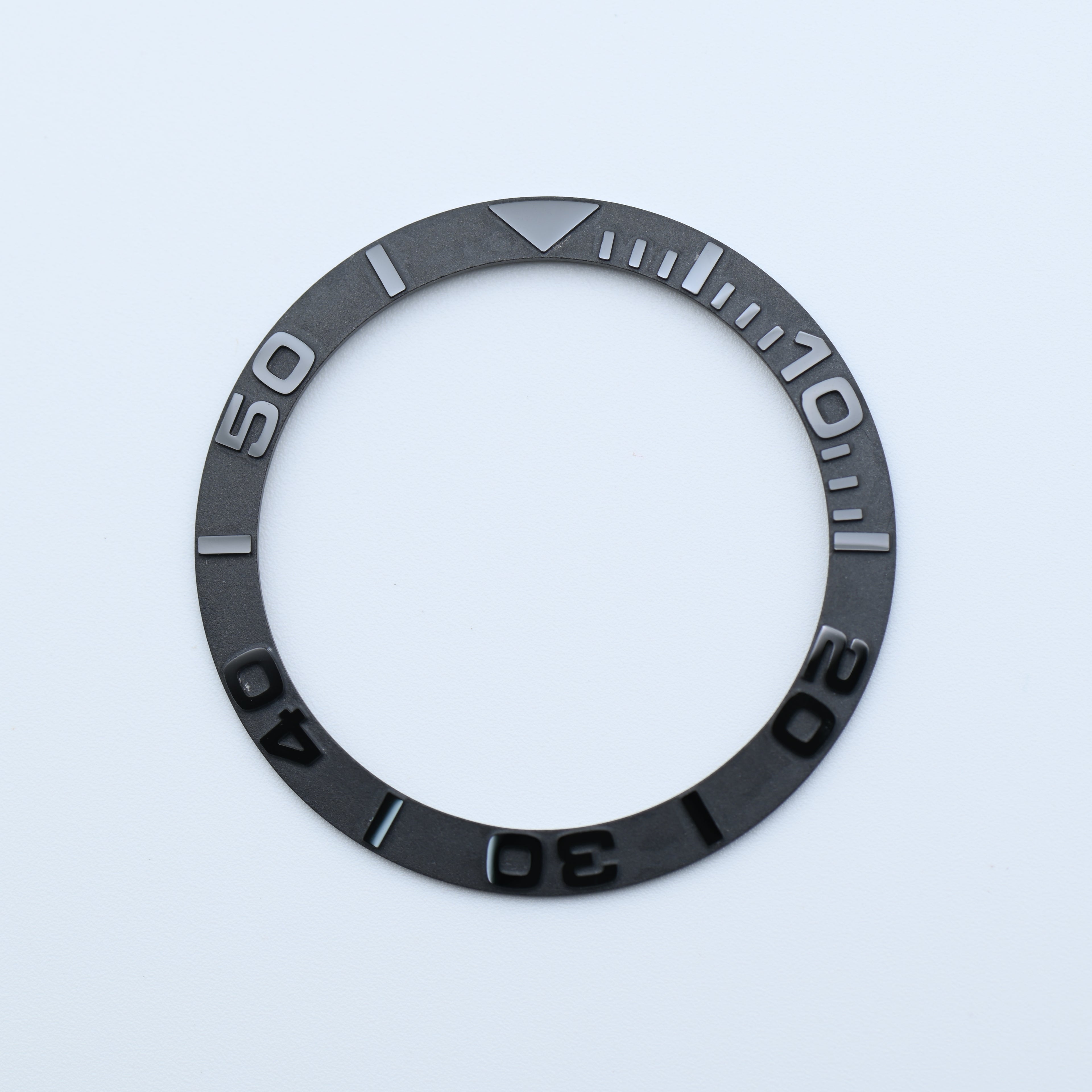 BZI002GY 38mm Gunmetal Grey Yachtmaster Style Sloped Ceramic Insert