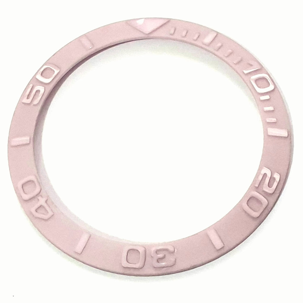 BZI002PK 38mm Pink Yachtmaster Style Sloped Ceramic Insert