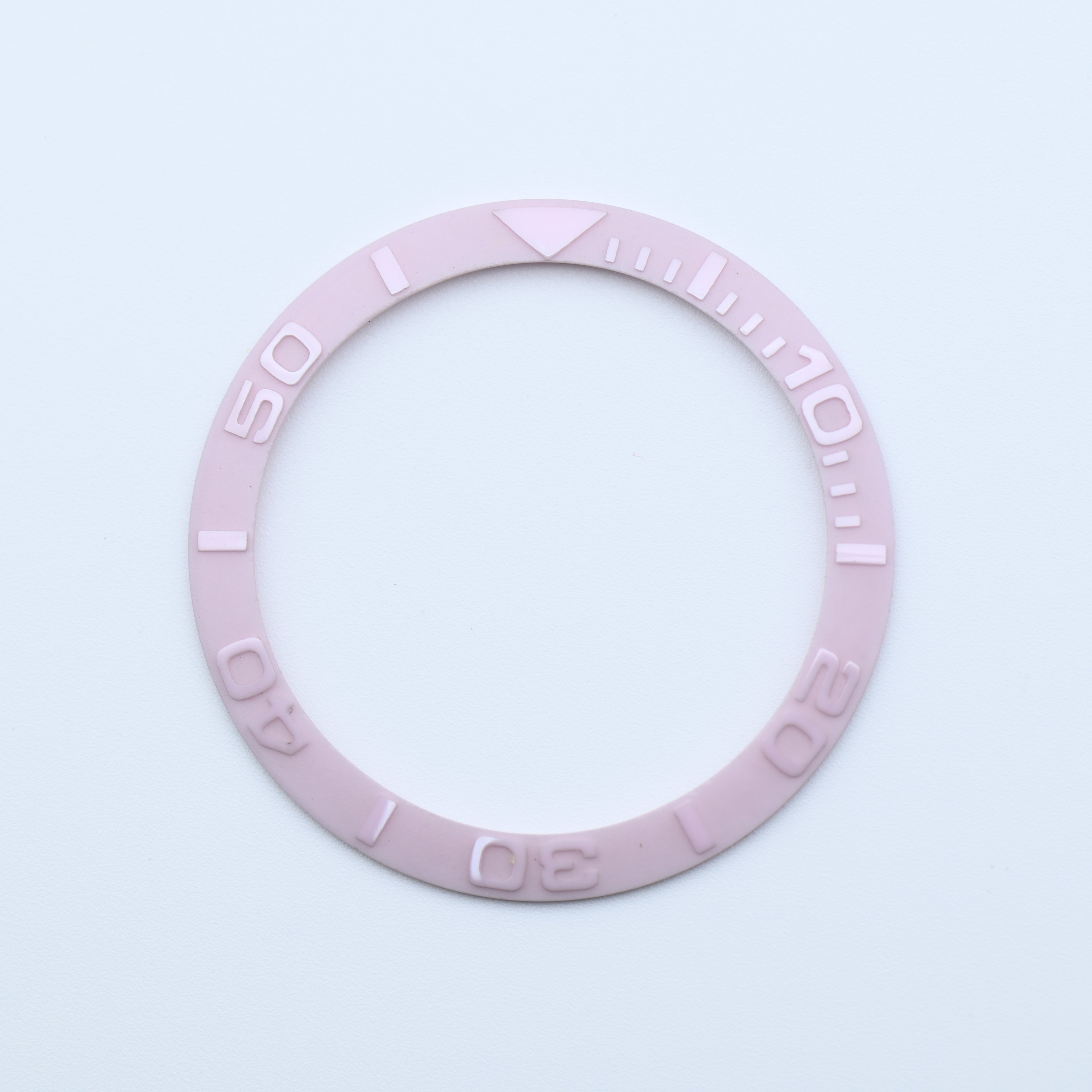 BZI002PK 38mm Pink Yachtmaster Style Sloped Ceramic Insert