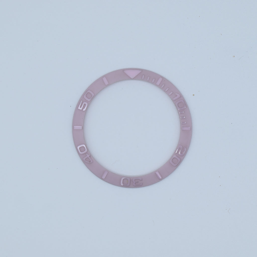 BZI002PK 38mm Pink Yachtmaster Style Sloped Ceramic Insert