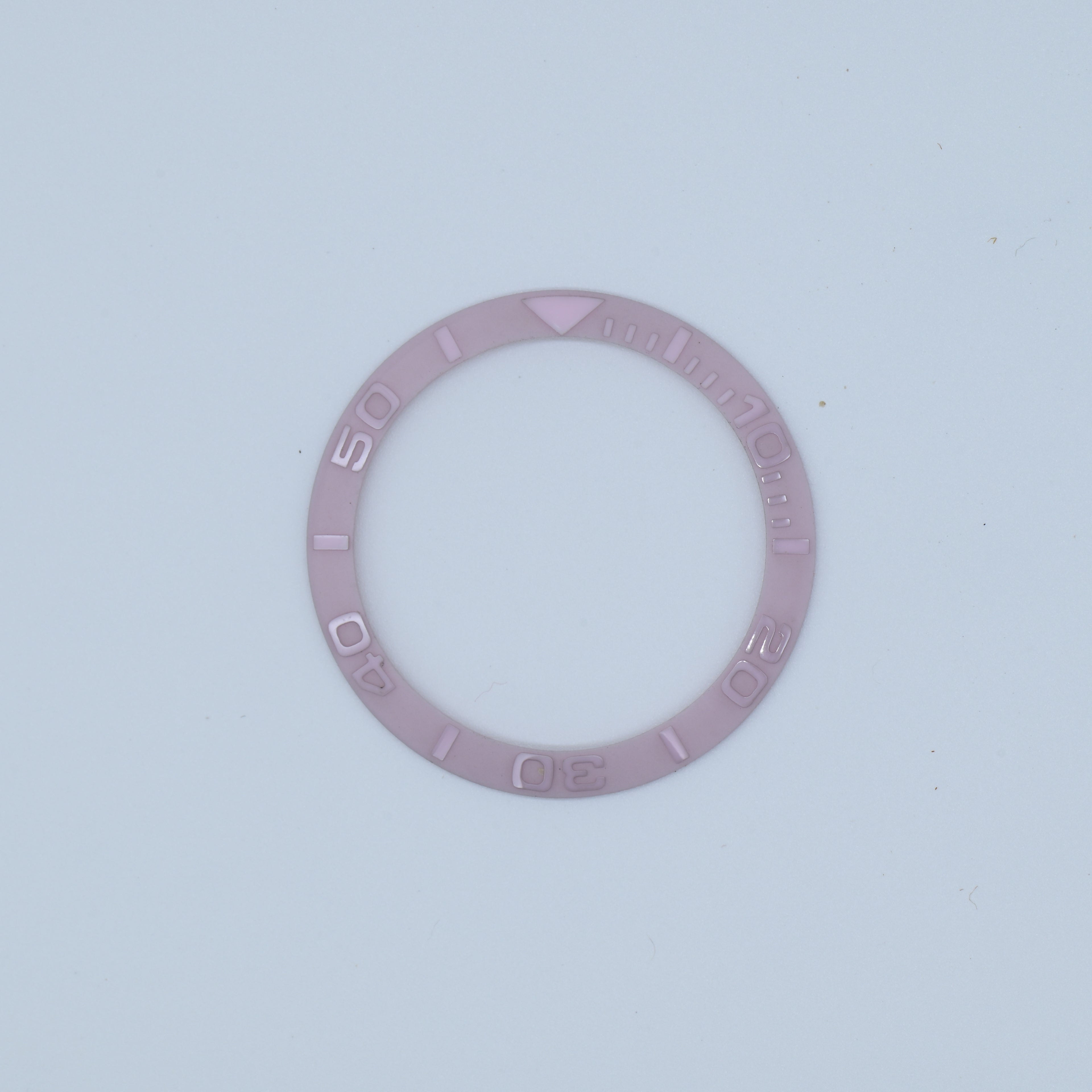 BZI002PK 38mm Pink Yachtmaster Style Sloped Ceramic Insert