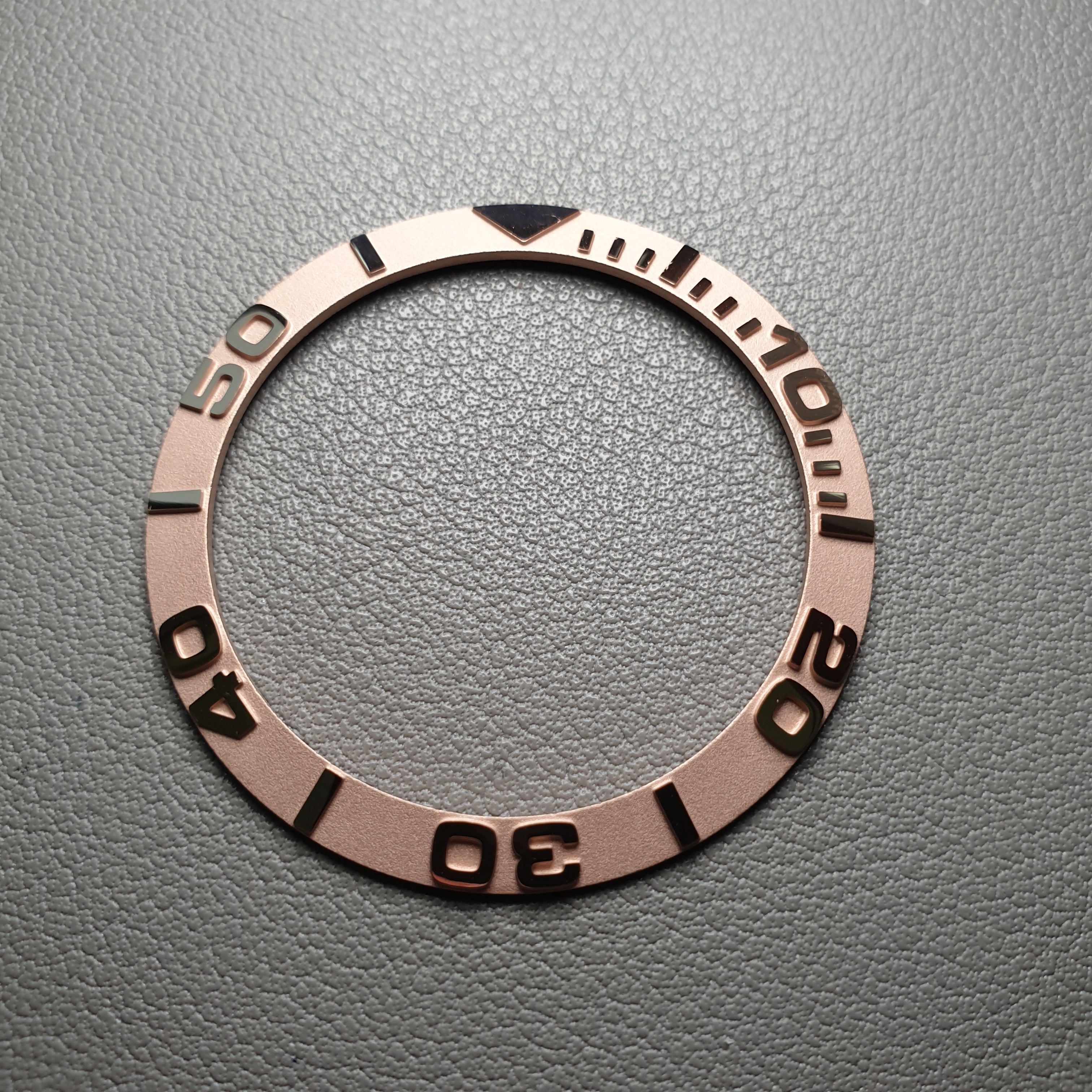 BZI002RG 38mm Rose Gold Yachtmaster Style Sloped Insert