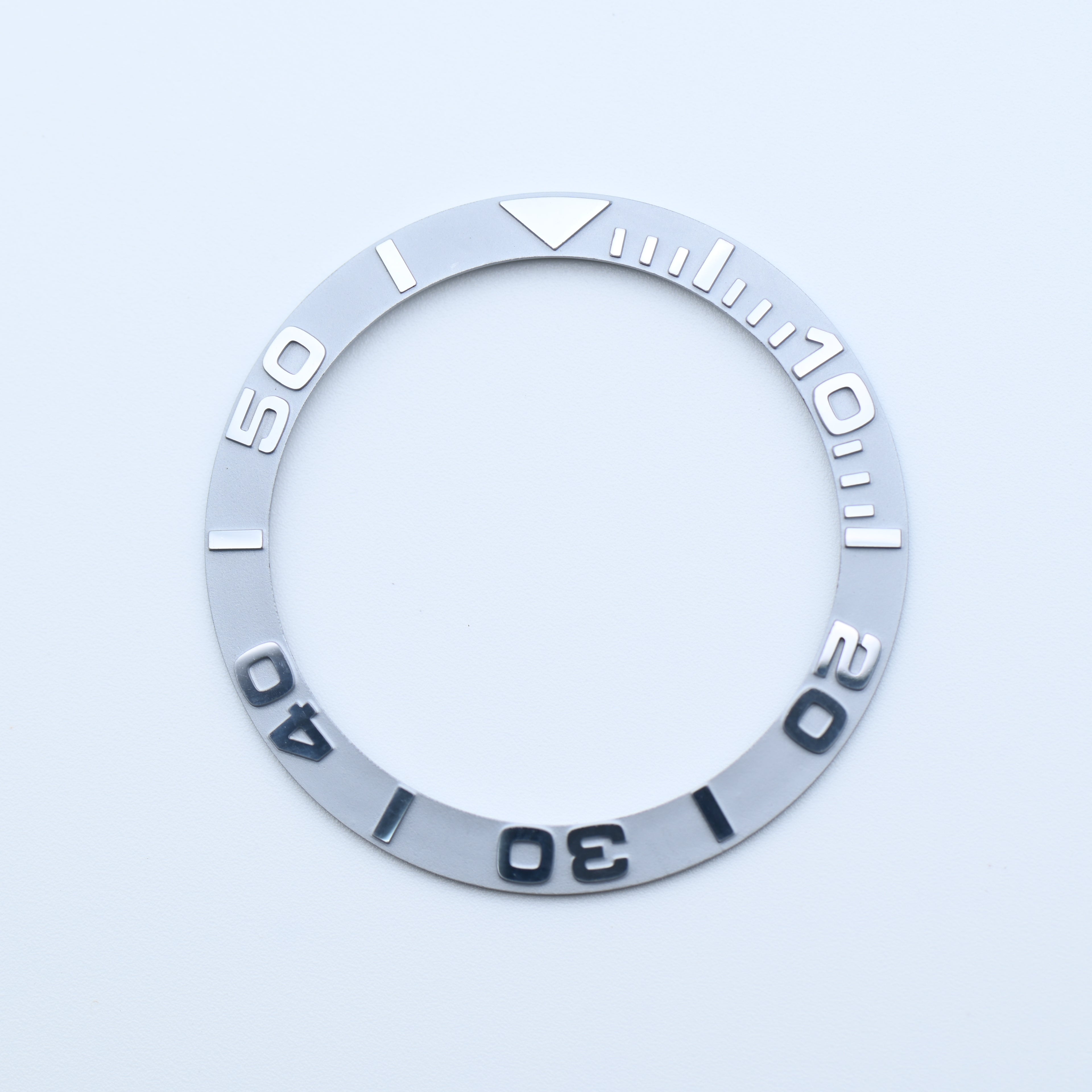 BZI002SI 38mm Silver Yachtmaster Style Sloped Insert