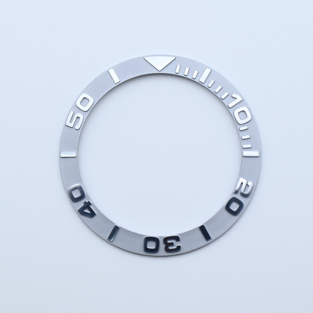 BZI002SI 38mm Silver Yachtmaster Style Sloped Insert
