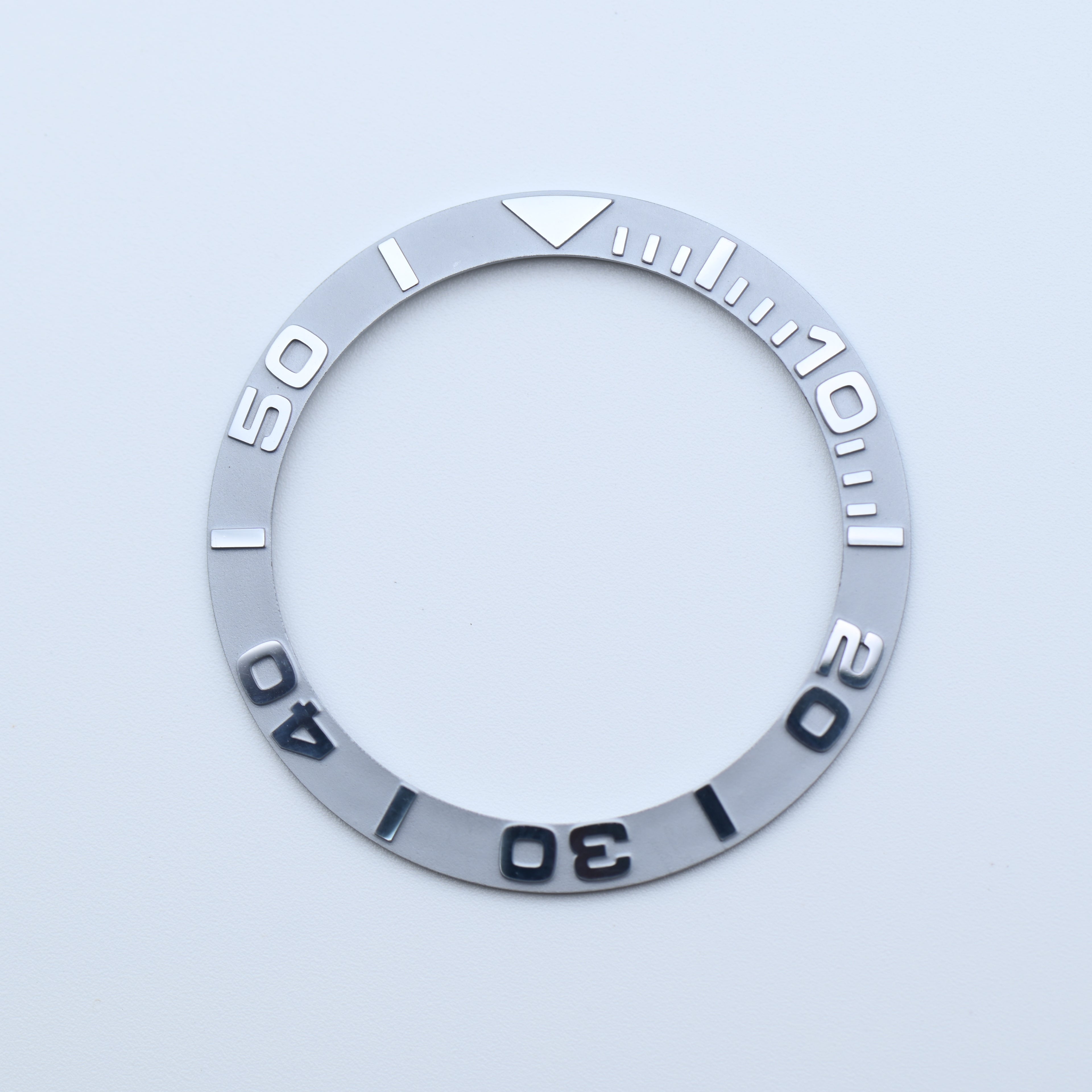 BZI002SI 38mm Silver Yachtmaster Style Sloped Insert