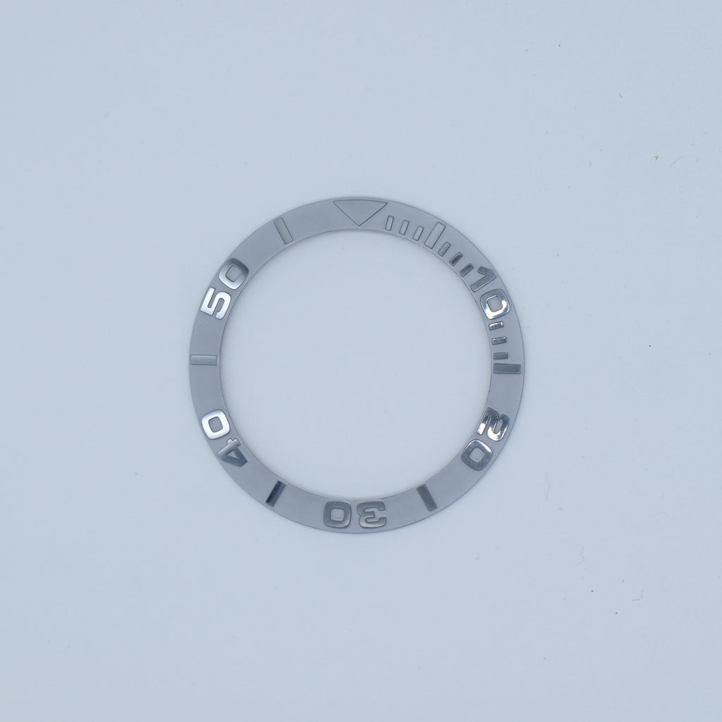 BZI002SI 38mm Silver Yachtmaster Style Sloped Insert