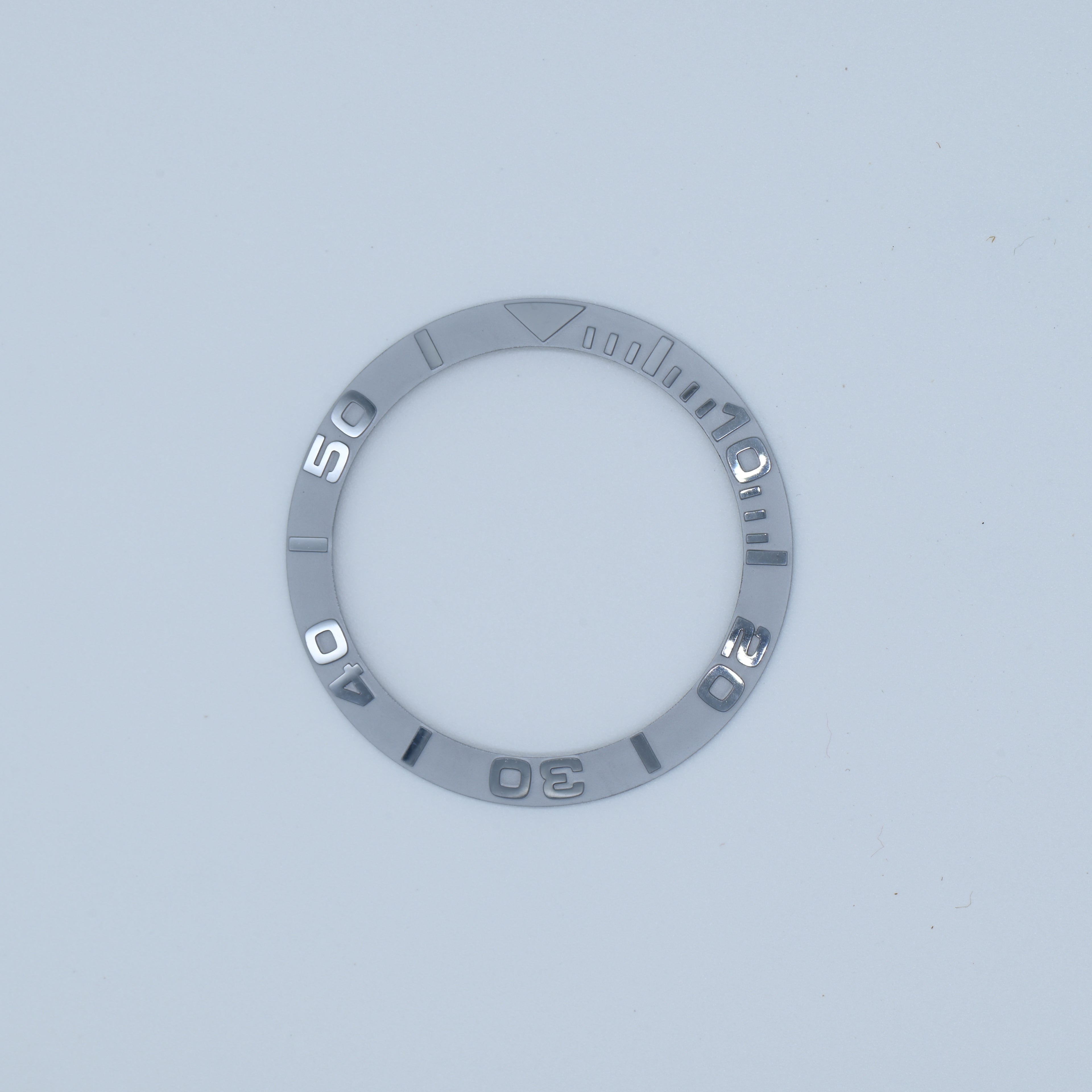 BZI002SI 38mm Silver Yachtmaster Style Sloped Insert