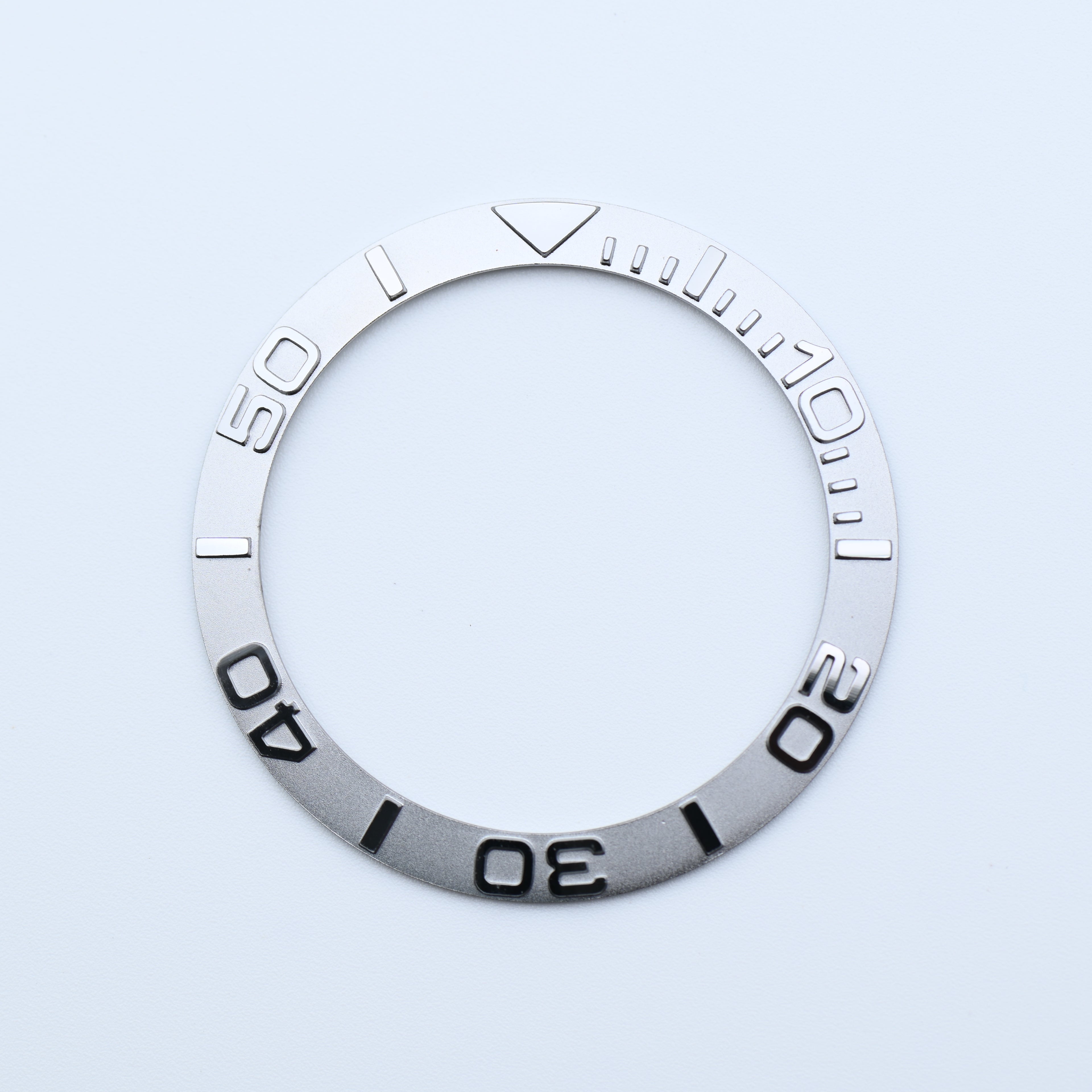 BZI002SIST 38mm Silver Steel Yachtmaster Style Sloped Insert