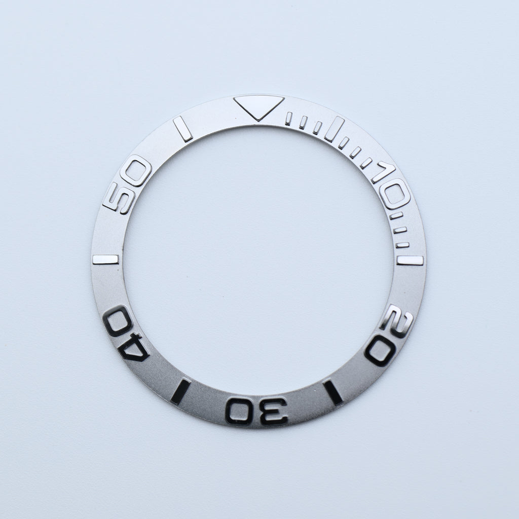 BZI002SIST 38mm Silver Steel Yachtmaster Style Sloped Insert
