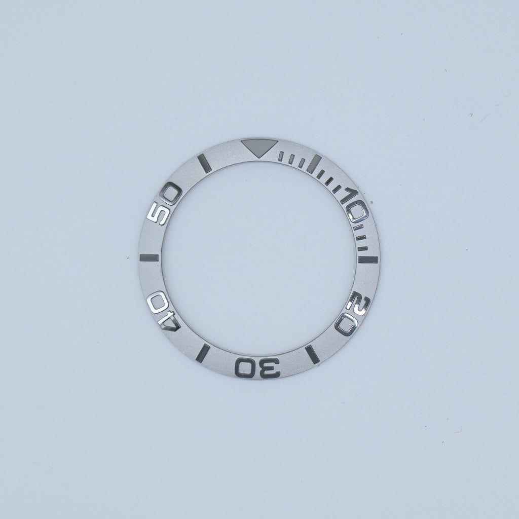 BZI002SIST 38mm Silver Steel Yachtmaster Style Sloped Insert