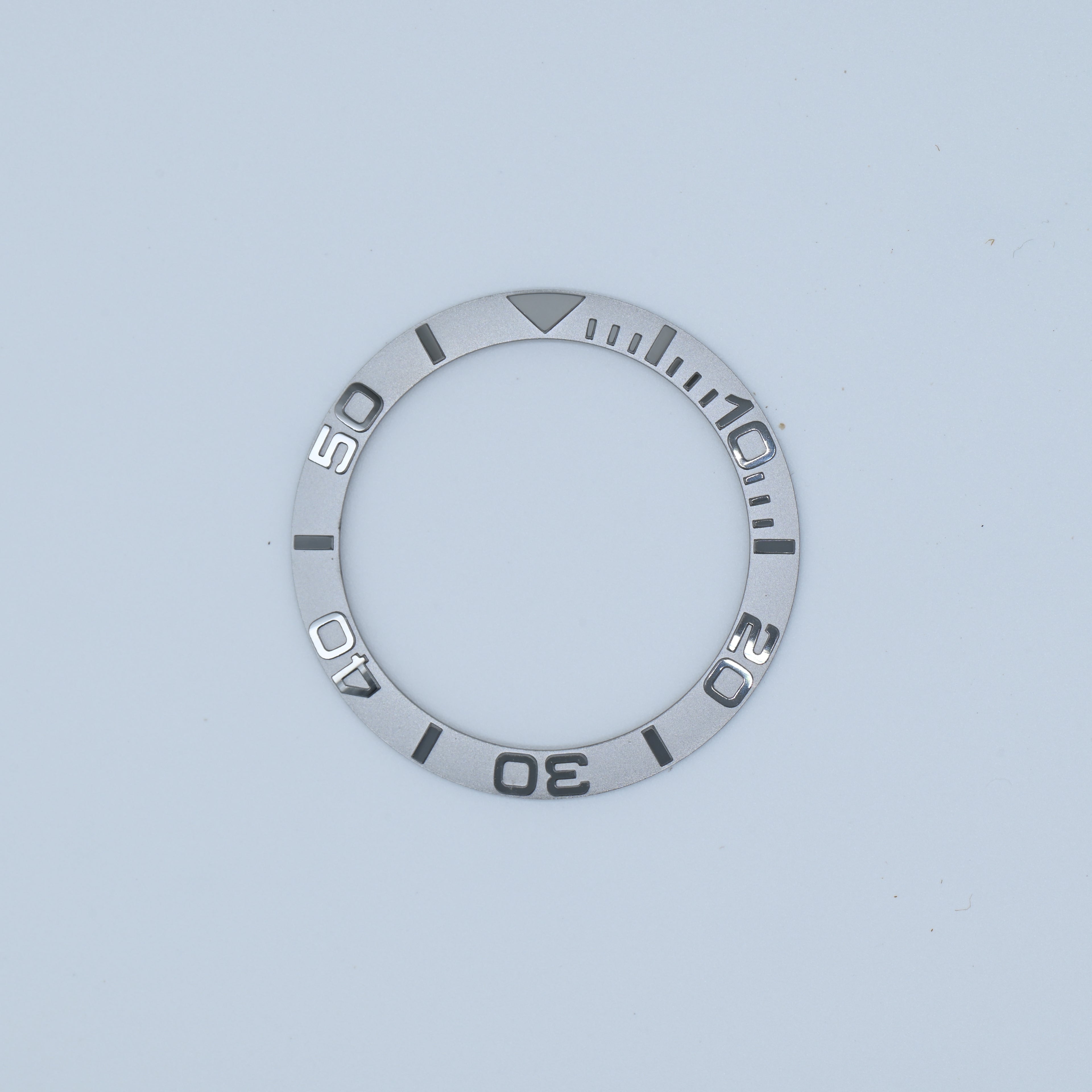 BZI002SIST 38mm Silver Steel Yachtmaster Style Sloped Insert