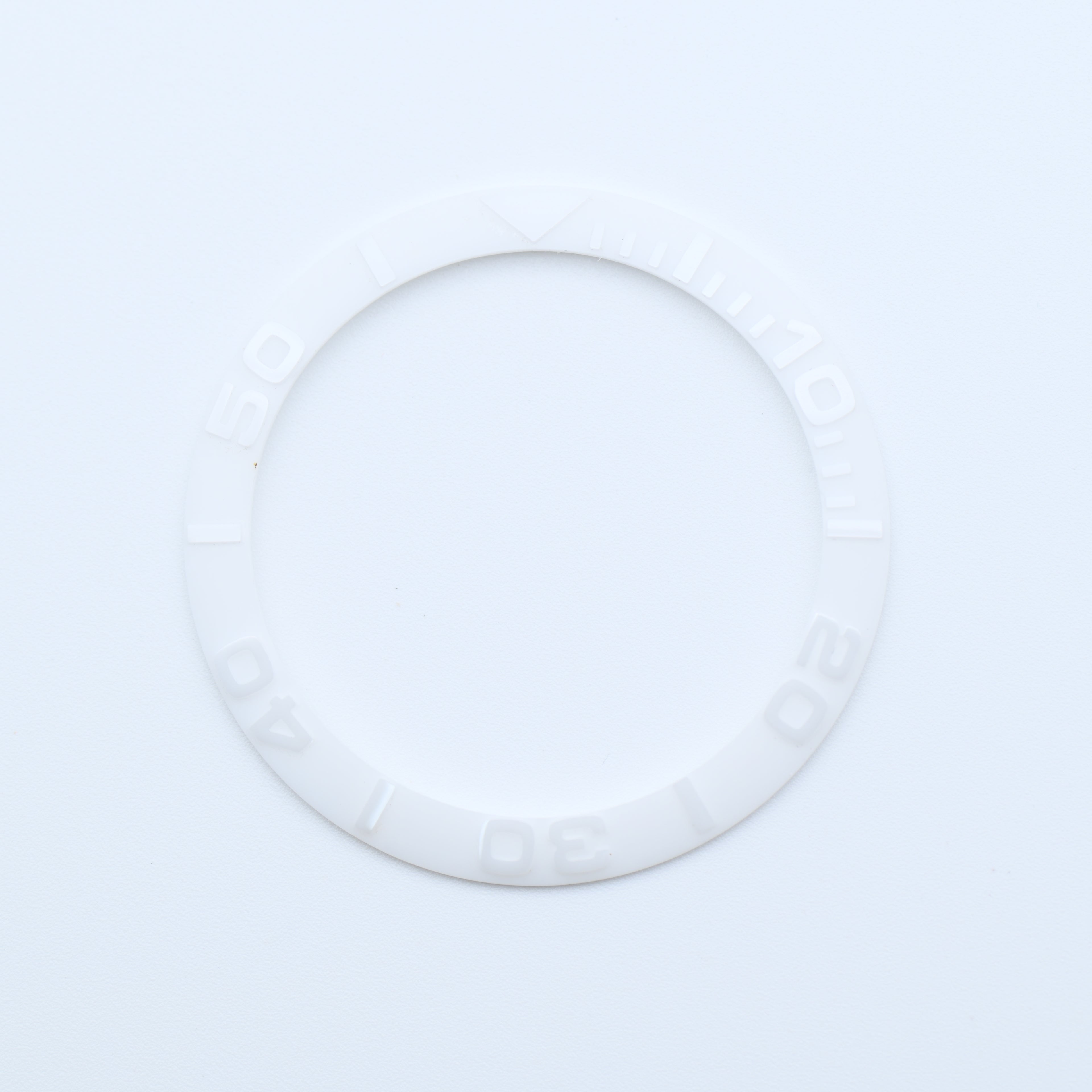 BZI002WH 38mm Ghost White Yachtmaster Style Sloped Insert