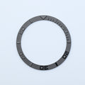 BZI003GM 38mm Gunmetal Black Yachtmaster Style Flat Steel Insert