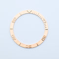 BZI003RG 38mm Rose Gold Yachtmaster Style Flat Steel Insert
