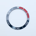 BZI004 38mm Aegean Blue with Red Accent SMP Style Sloped Ceramic Insert