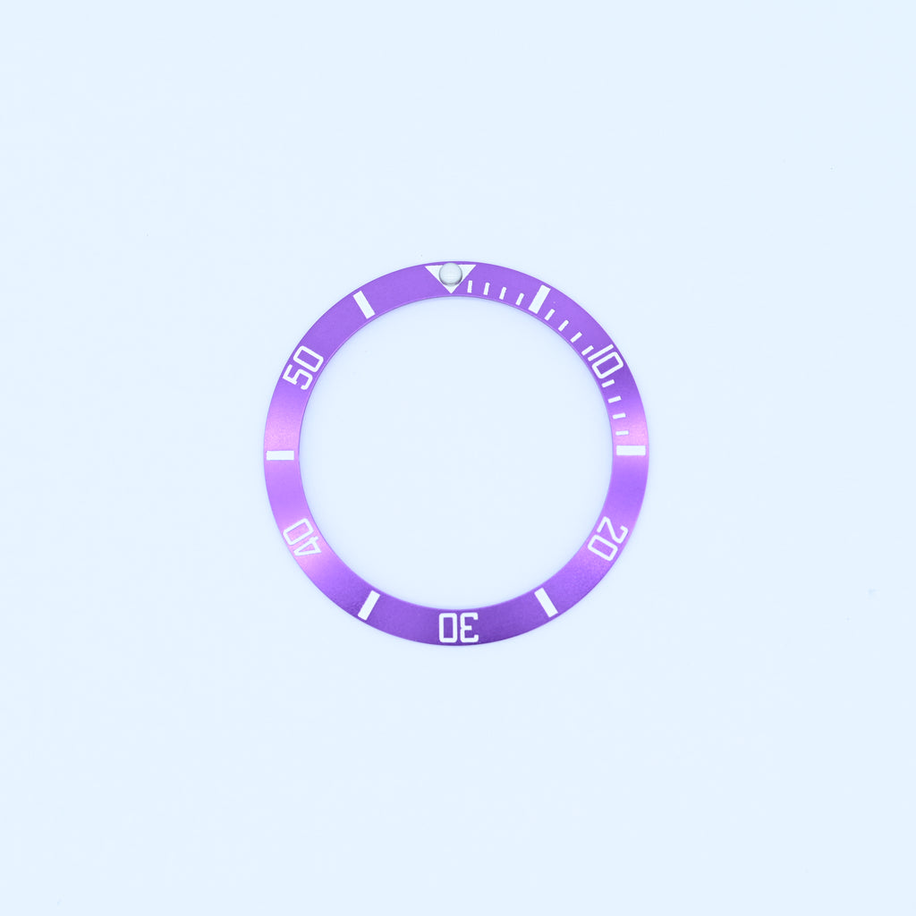 BZI006PU 38mm Metallic Purple Sub Style Sloped Aluminium Insert