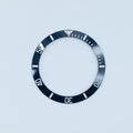 BZI008AEBL 38mm Aegean Blue with White Text SUB Style Sloped Ceramic Insert