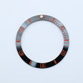 BZI008BKOR 38mm Black with Orange Text SUB Style Sloped Ceramic Insert
