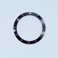 BZI008BKPU 38mm Black with Purple Text SUB Style Sloped Ceramic Insert