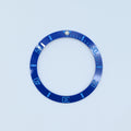 BZI008BLET 38mm Blue with Electric Blue Text SUB Style Sloped Ceramic Insert