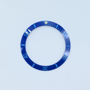 BZI008BLET 38mm Blue with Electric Blue Text SUB Style Sloped Ceramic Insert