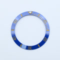 BZI008BLGD 38mm Blue with Gold Text SUB Style Sloped Ceramic Insert