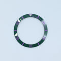 BZI008GRPU 38mm Green with Purple Text SUB Style Sloped Ceramic Insert