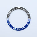 BZI009BAT 38mm Black and Blue with White Text "Batman" GMT Style Sloped Ceramic Insert