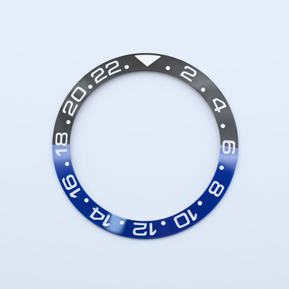 BZI009BAT 38mm Black and Blue with White Text 