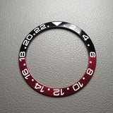 BZI009COK 38mm Black and Red with White Text "COKE" GMT Style Sloped Insert