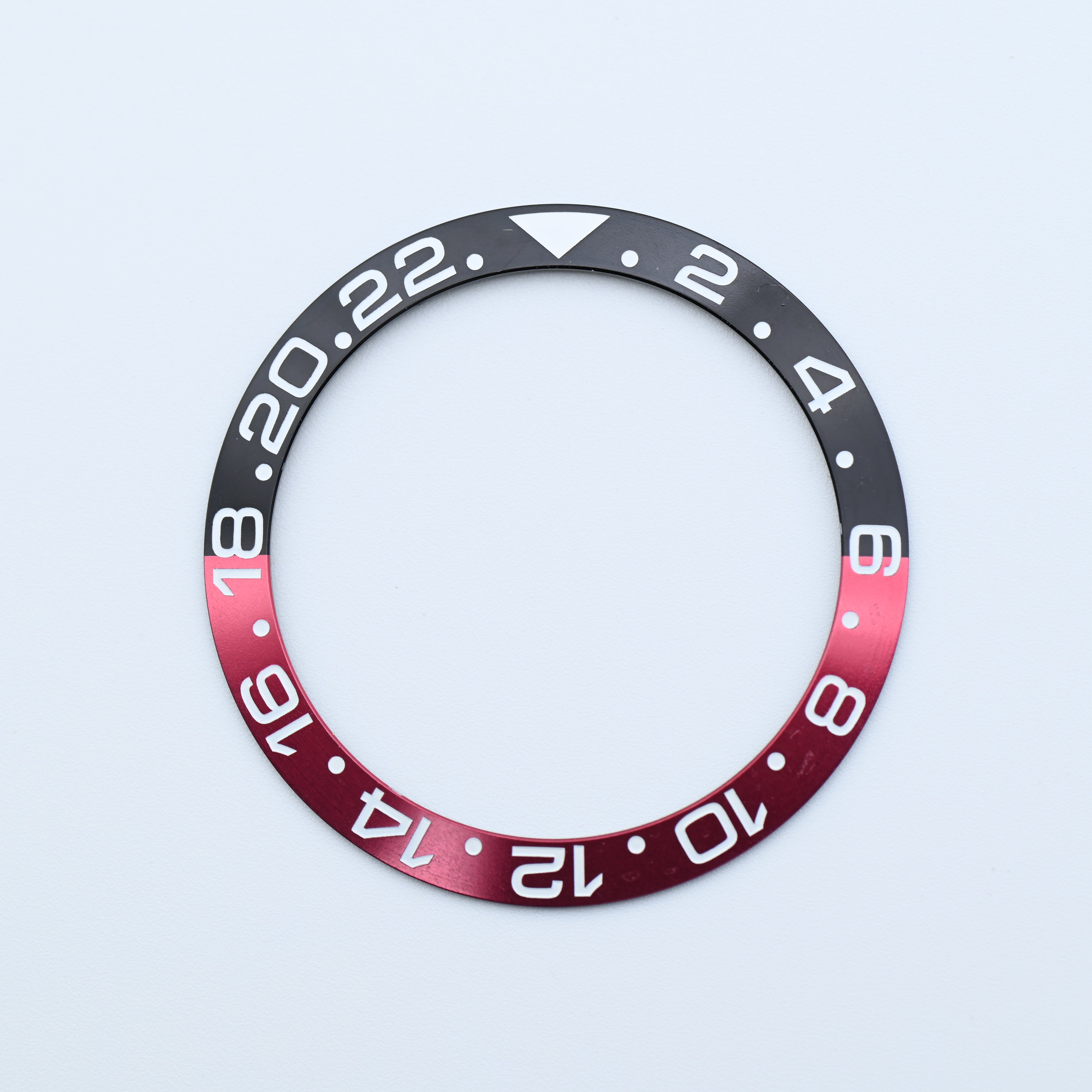 BZI009COK 38mm Black and Red with White Text "COKE" GMT Style Sloped Insert