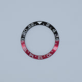 BZI009COK 38mm Black and Red with White Text "COKE" GMT Style Sloped Insert