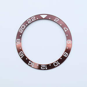 BZI009MAR 38mm Maroon with White Text GMT Style Sloped Insert