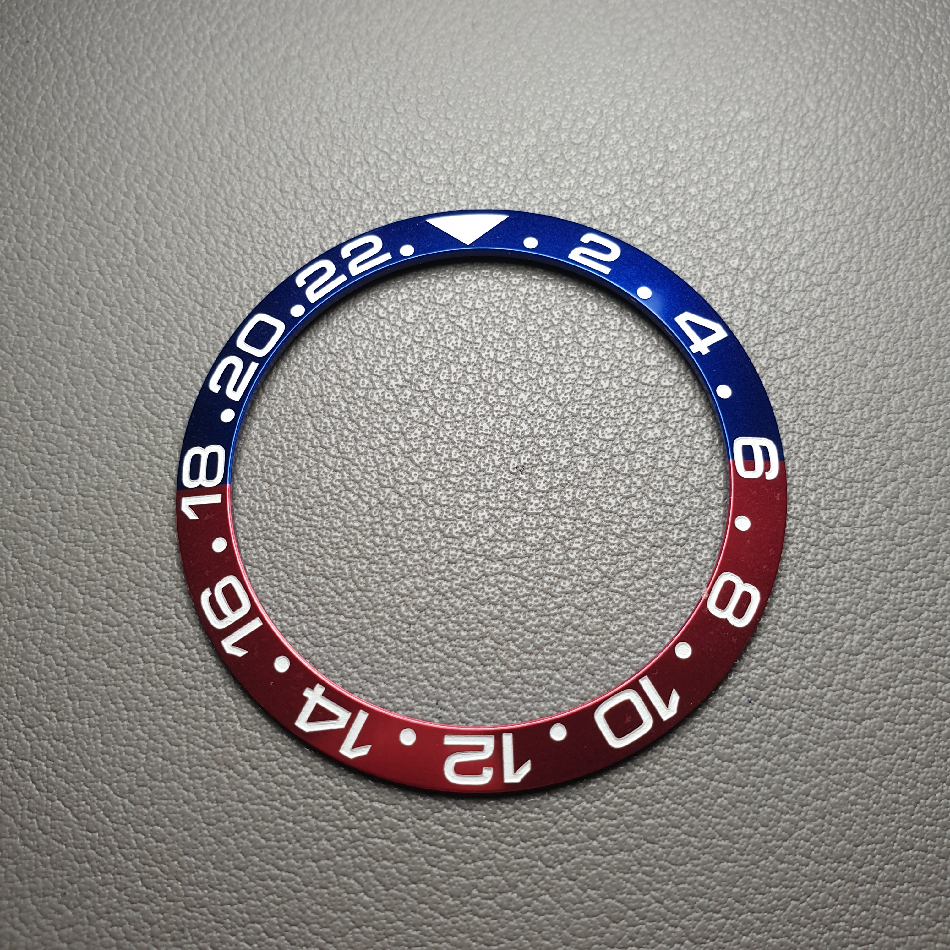 BZI009PEP 38mm Blue and Red with White Text "PEPSI" GMT Style Sloped Insert