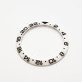 BZI009WHBK 38mm White with Black Text GMT Style Sloped Ceramic Insert