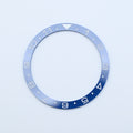 BZI015AEWH 38mm Aegean Blue with White Text Dual Time Style Flat Ceramic Insert
