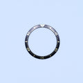 BZI018BKGD2 38mm Black with Gold Text and Flat Anodised Aluminium Insert