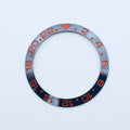 BZI019BLGP 38mm Deep Blue with Grapefrult Text GMT Style Sloped Insert