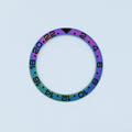 BZI009OLBK 38mm Matte Oil Slick with Black Text GMT Style Sloped Insert