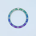 BZI009OLWT 38mm Matte Oil Slick with White Text GMT Style Sloped Insert