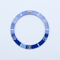 BZI021 38mm Lumed Blue With White Text Sub Style Sloped Ceramic Insert
