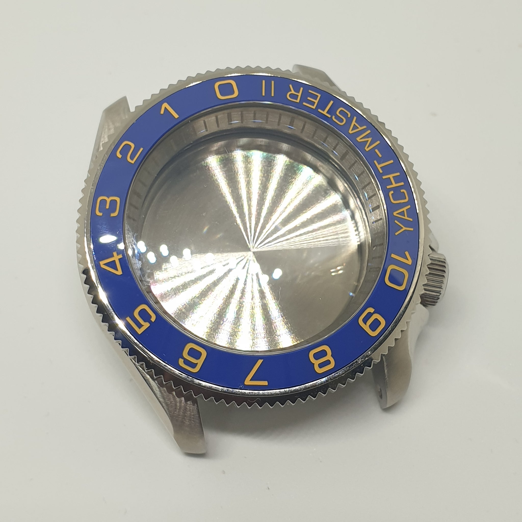 BZI025 38mm Blue with Gold Text YMII Style Sloped Ceramic Insert
