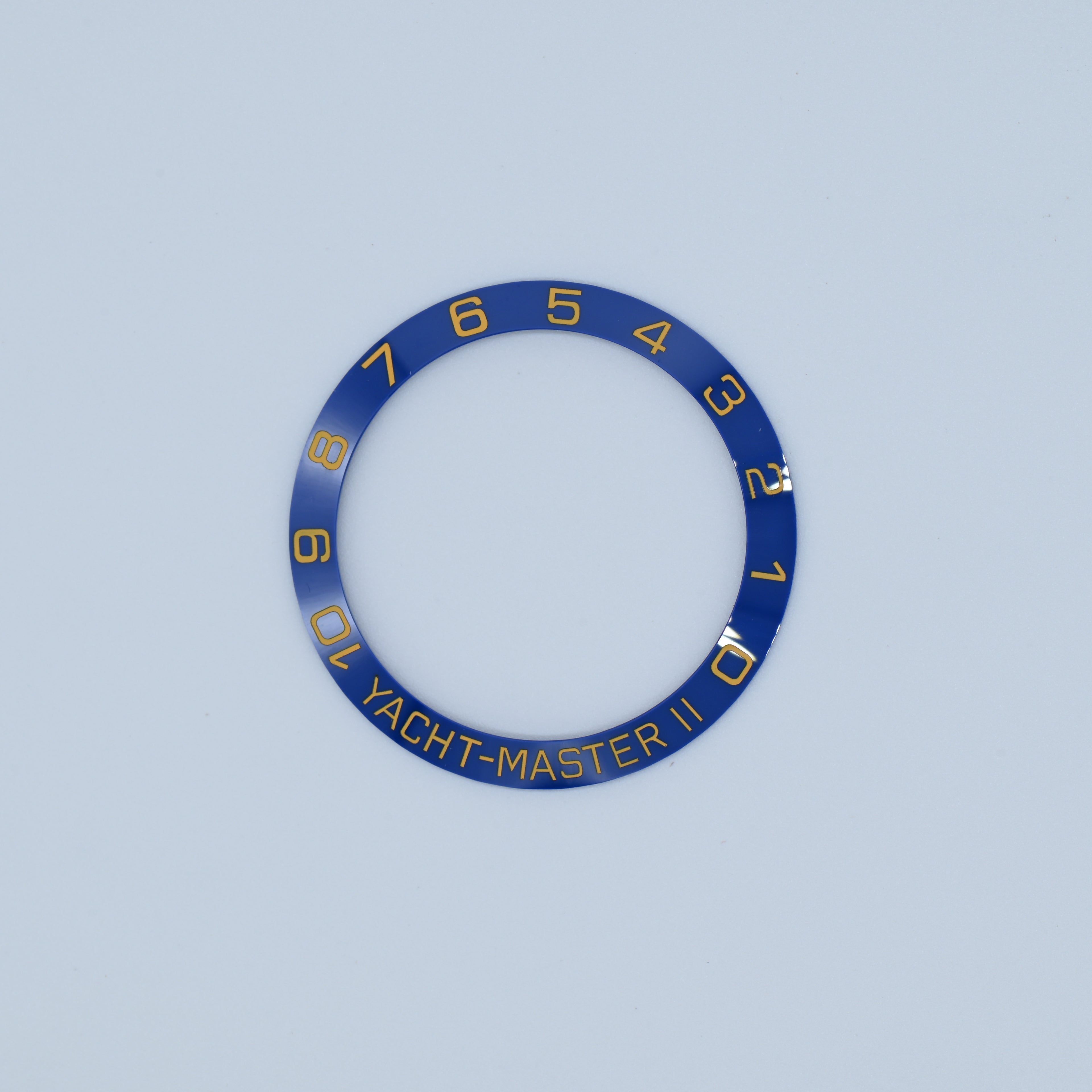 BZI025 38mm Blue with Gold Text YMII Style Sloped Ceramic Insert