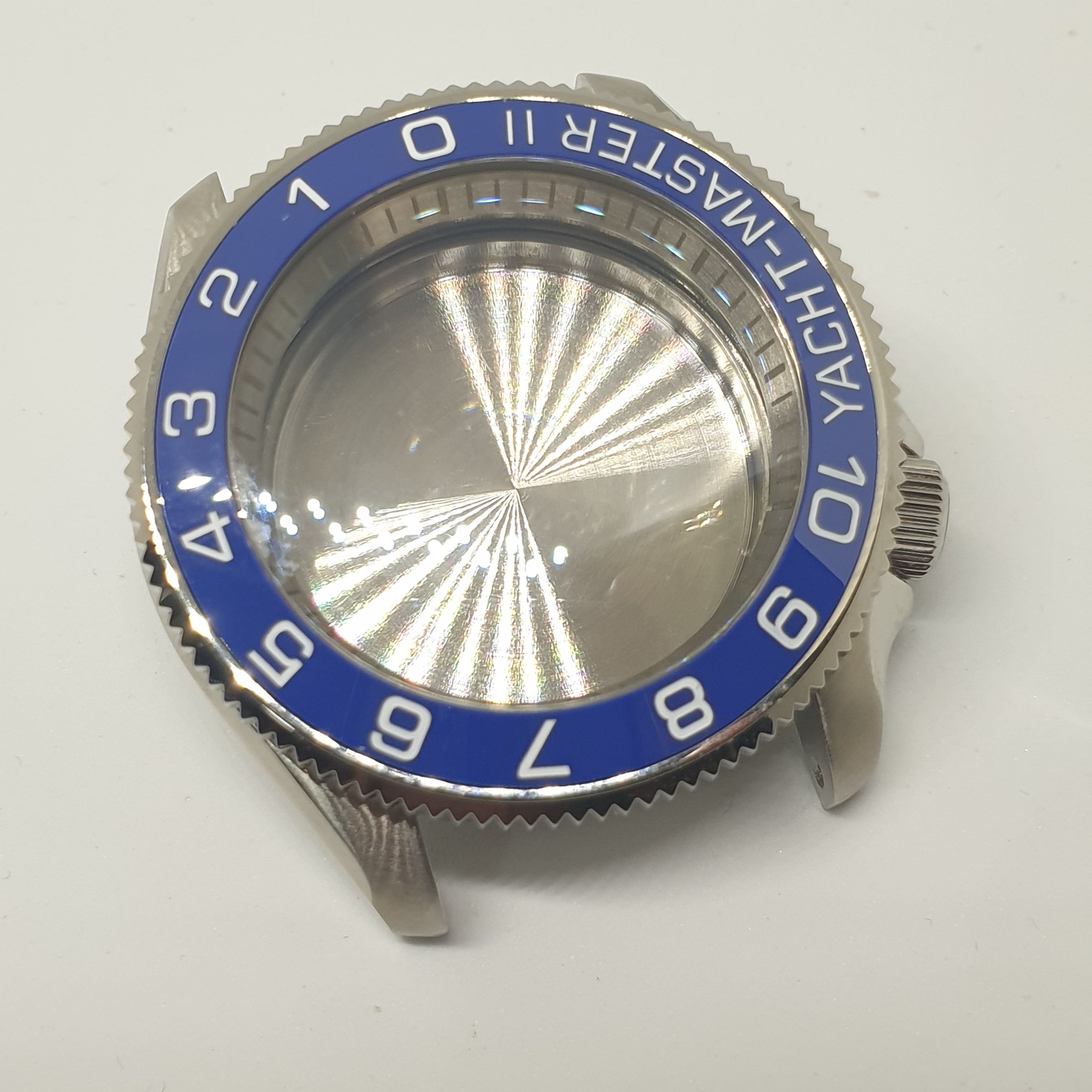 BZI026 38mm Blue with White Text YMII Style Sloped Ceramic Insert